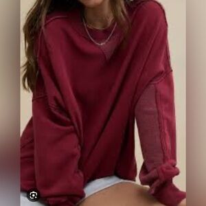 Aerie Cherry Red Sweatshirt